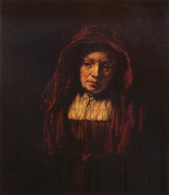 REMBRANDT Harmenszoon van Rijn Portrait of an Old Woman oil painting image